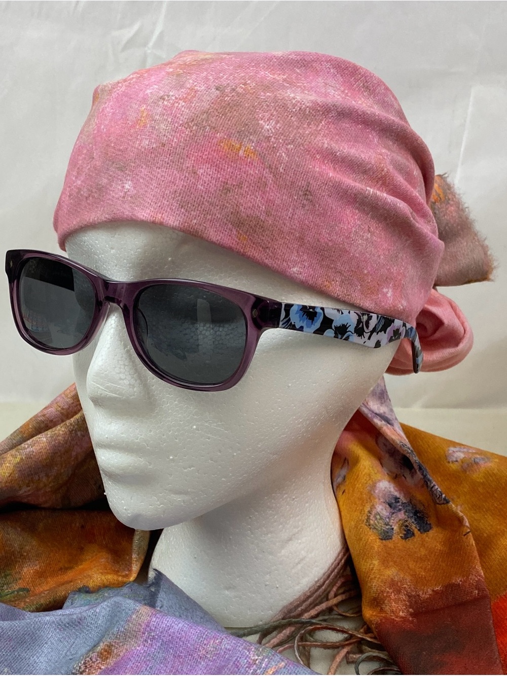 Vera Bradley Purple Frame Sunglasses with Floral Temples